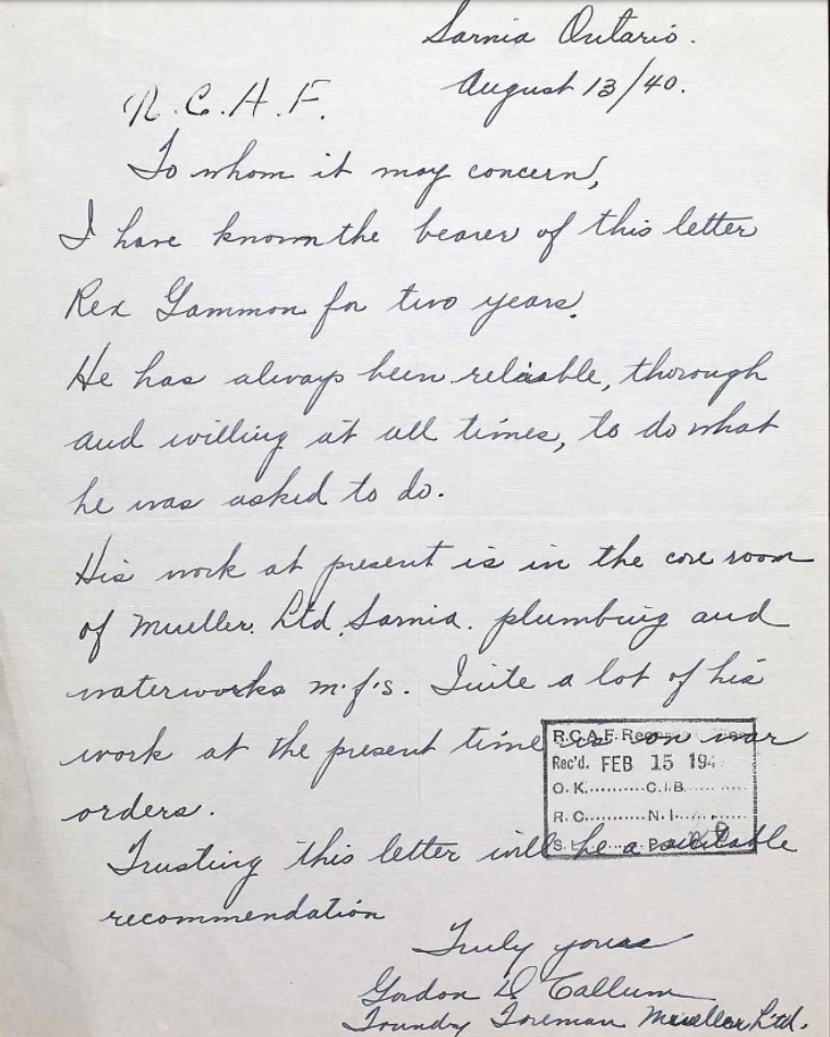 Letter of recommendation