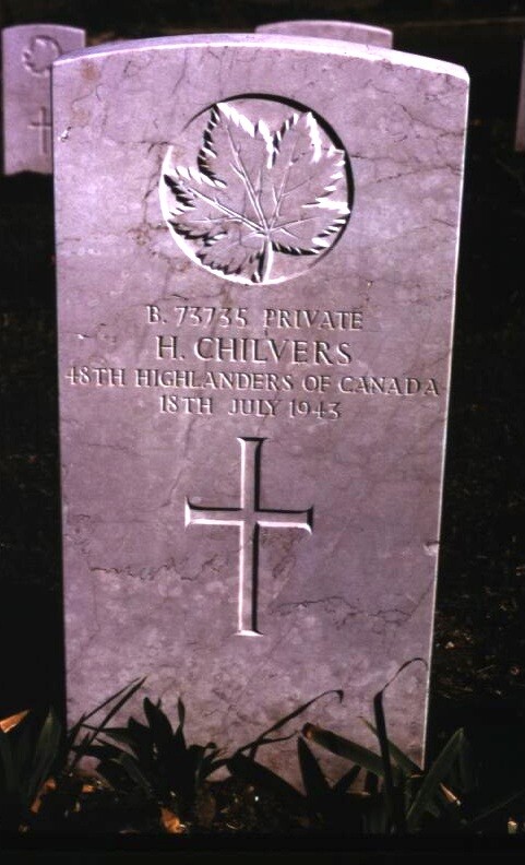 Headstone of Harold Chilvers