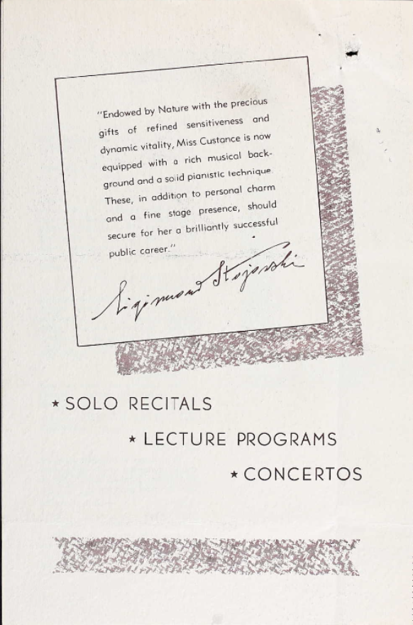 Playbill found in John's service file about his sister.