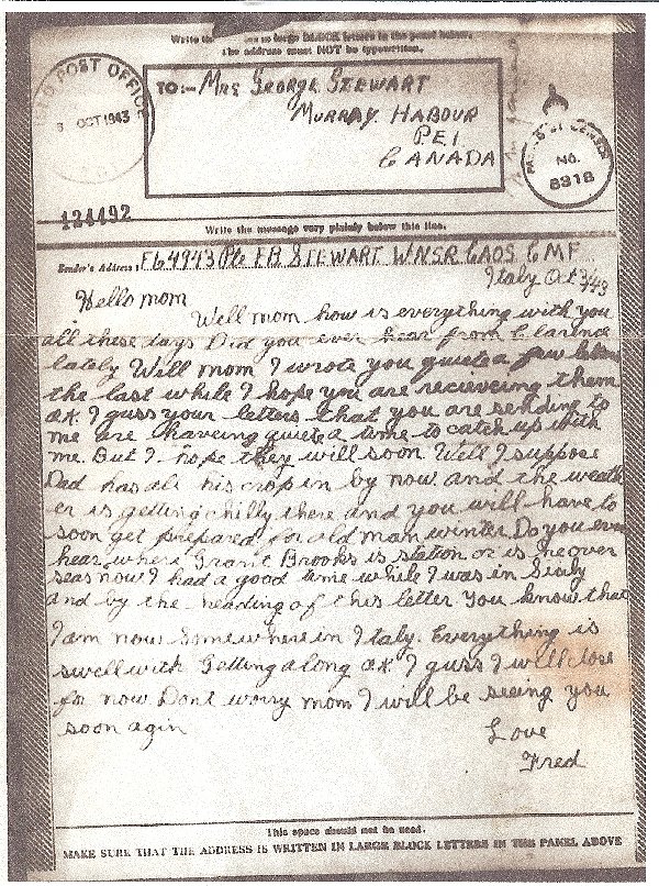 Letter (October 3, 1943)