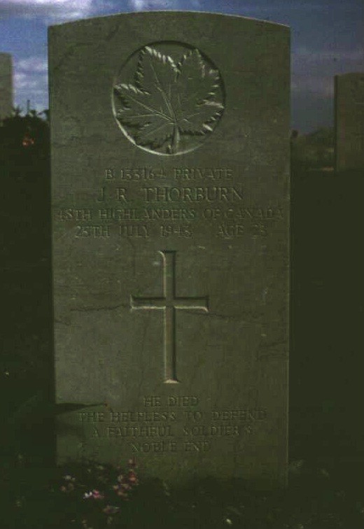 Headstone of John R. Thorburn