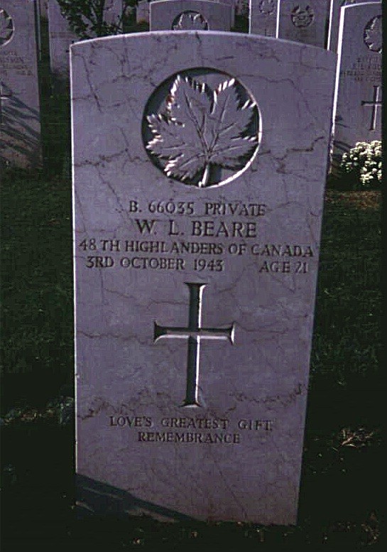 Headstone of William L. Beare