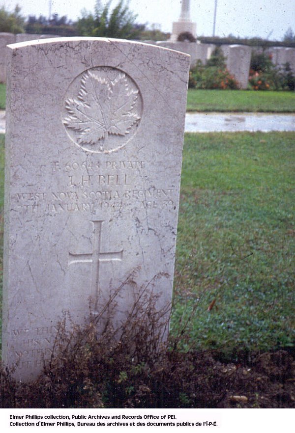 Grave marker for John H. Bell