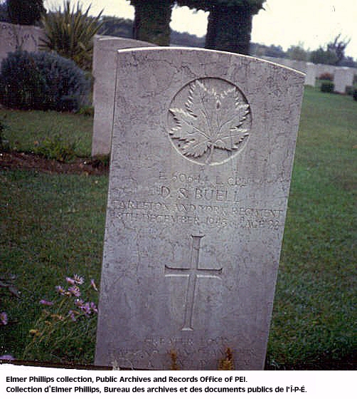 Grave marker for D.S. Buell