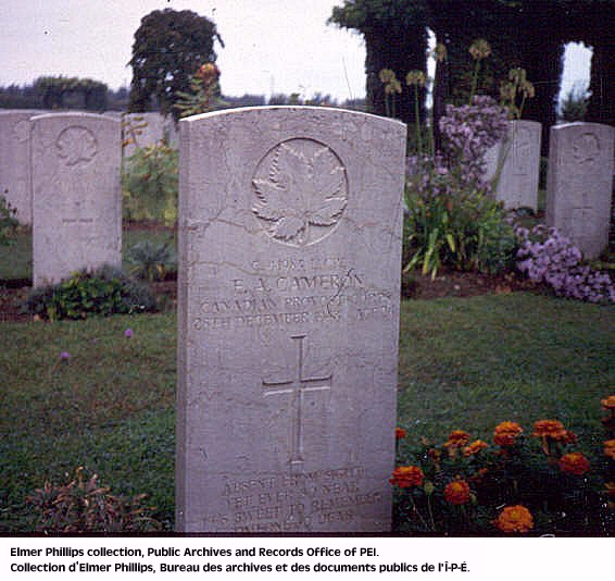 Grave marker for E.A. Cameron