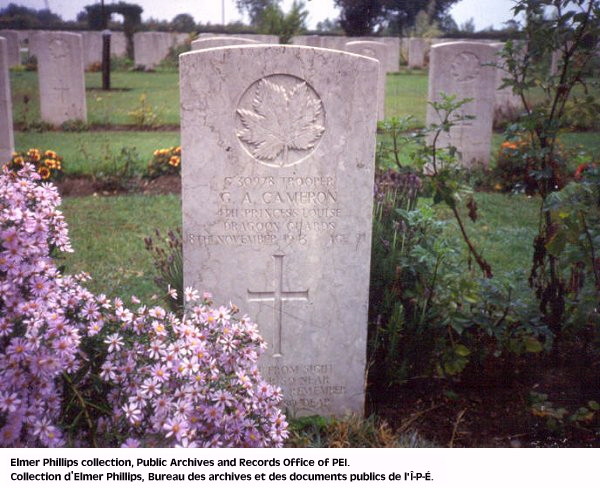 Grave marker for G.A. Cameron