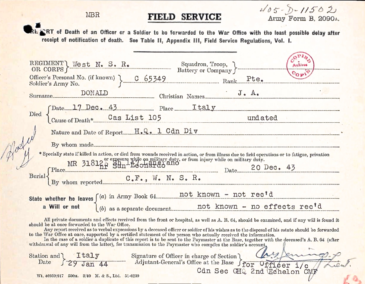 Field Service Form