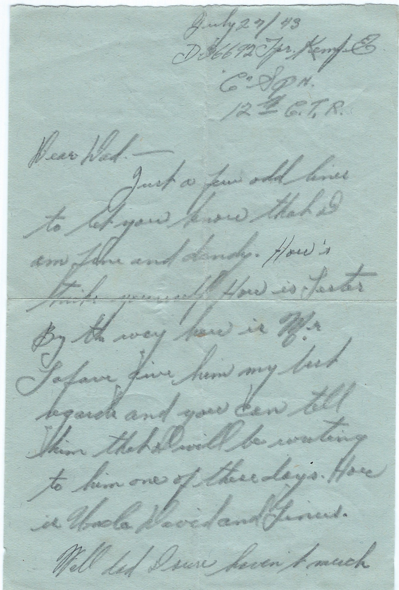 Letter to his father