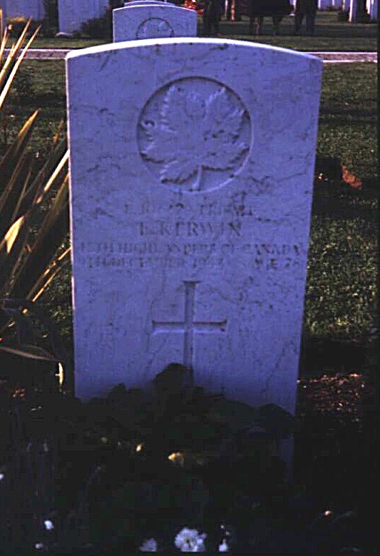 Headstone of Ernest Kerwin