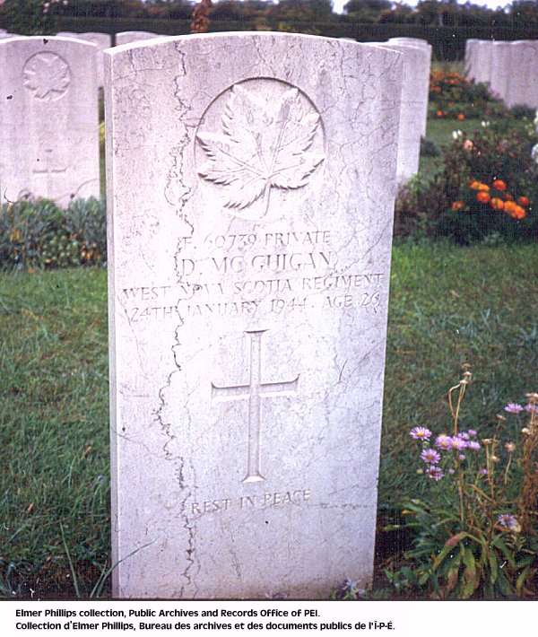 Grave marker for D. Mcguigan