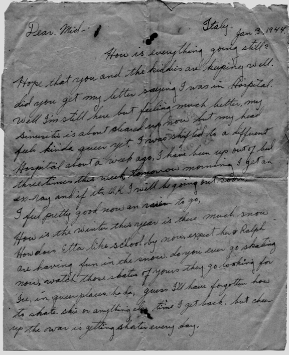 Last Letter (January 3, 1944)