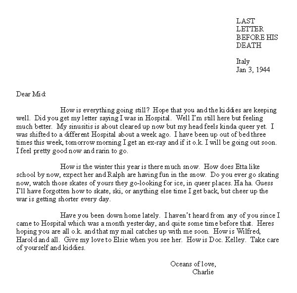 Transcription of Last letter