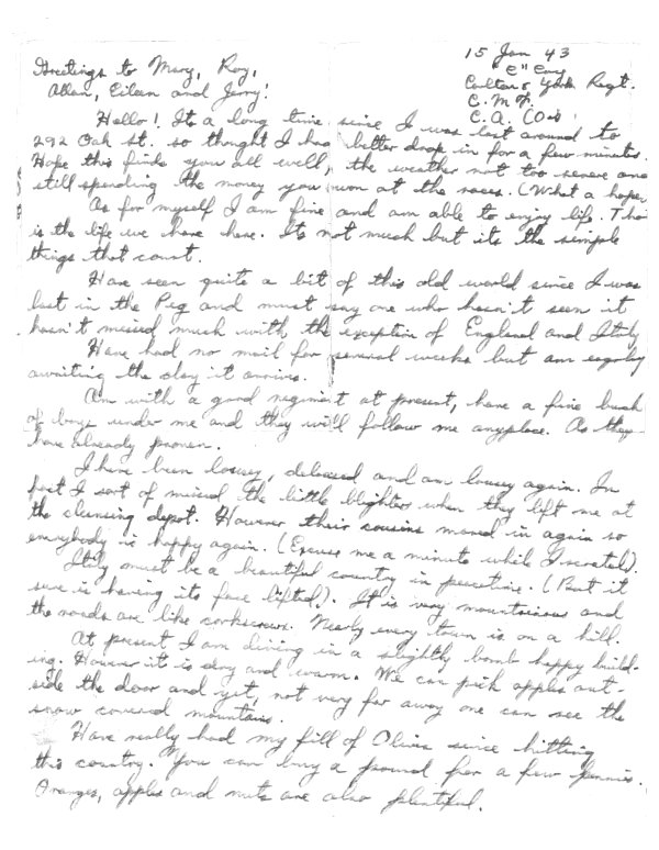 Letter to his oldest sister p.1