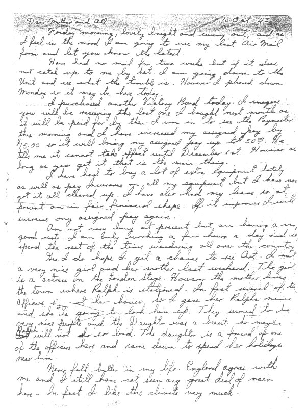 Letter to his mother  p.1