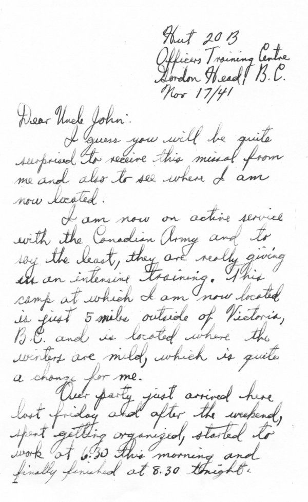 Letter from nephew  p.1