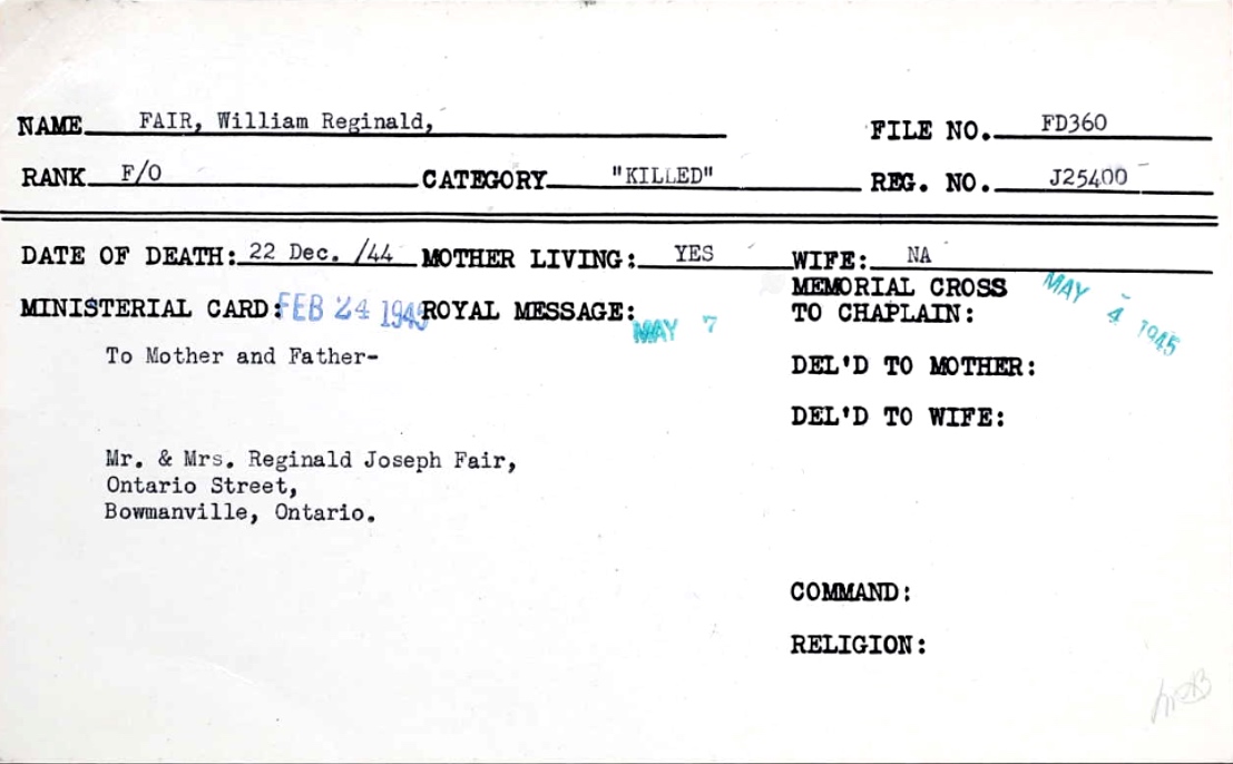 Notification of Death