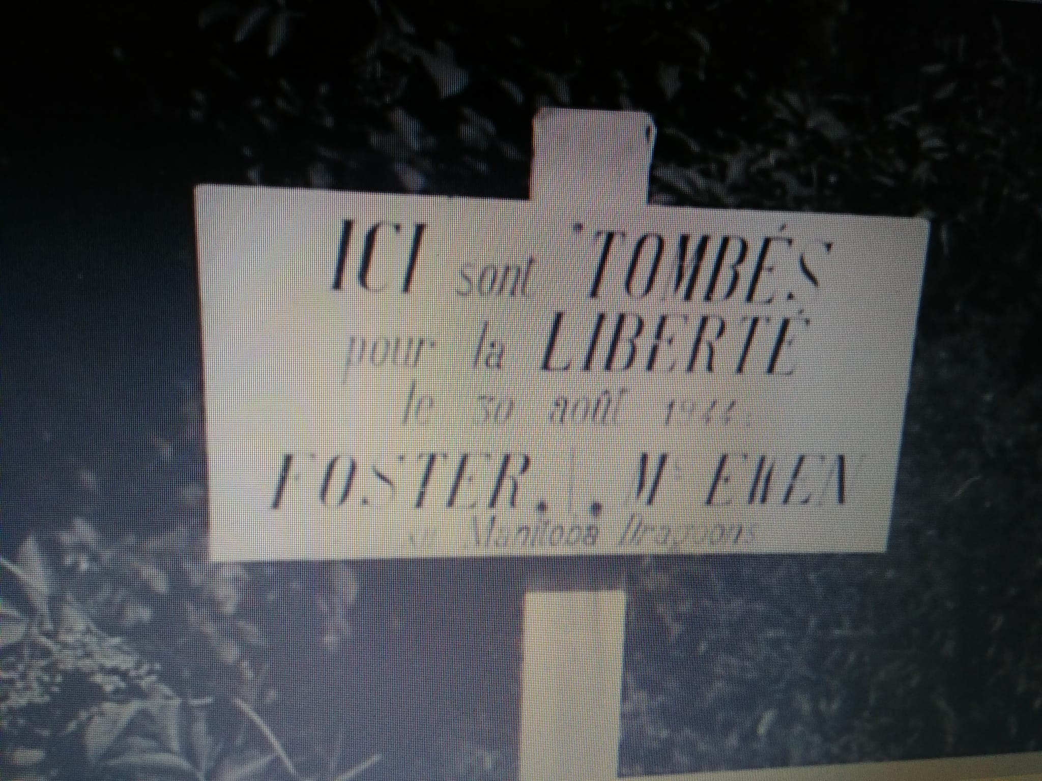 Temporary grave marker