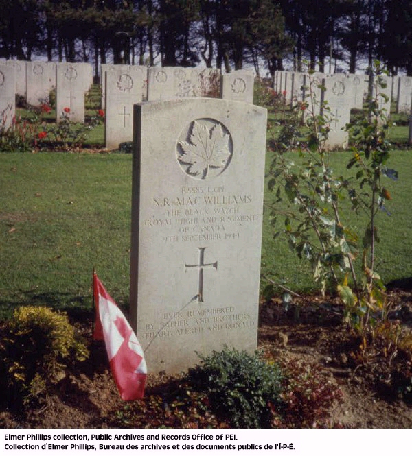 Grave marker for N.R. Macwilliams