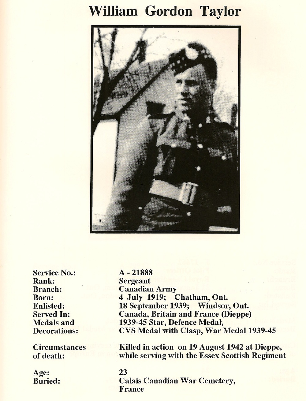 Photo of William Gordon Taylor