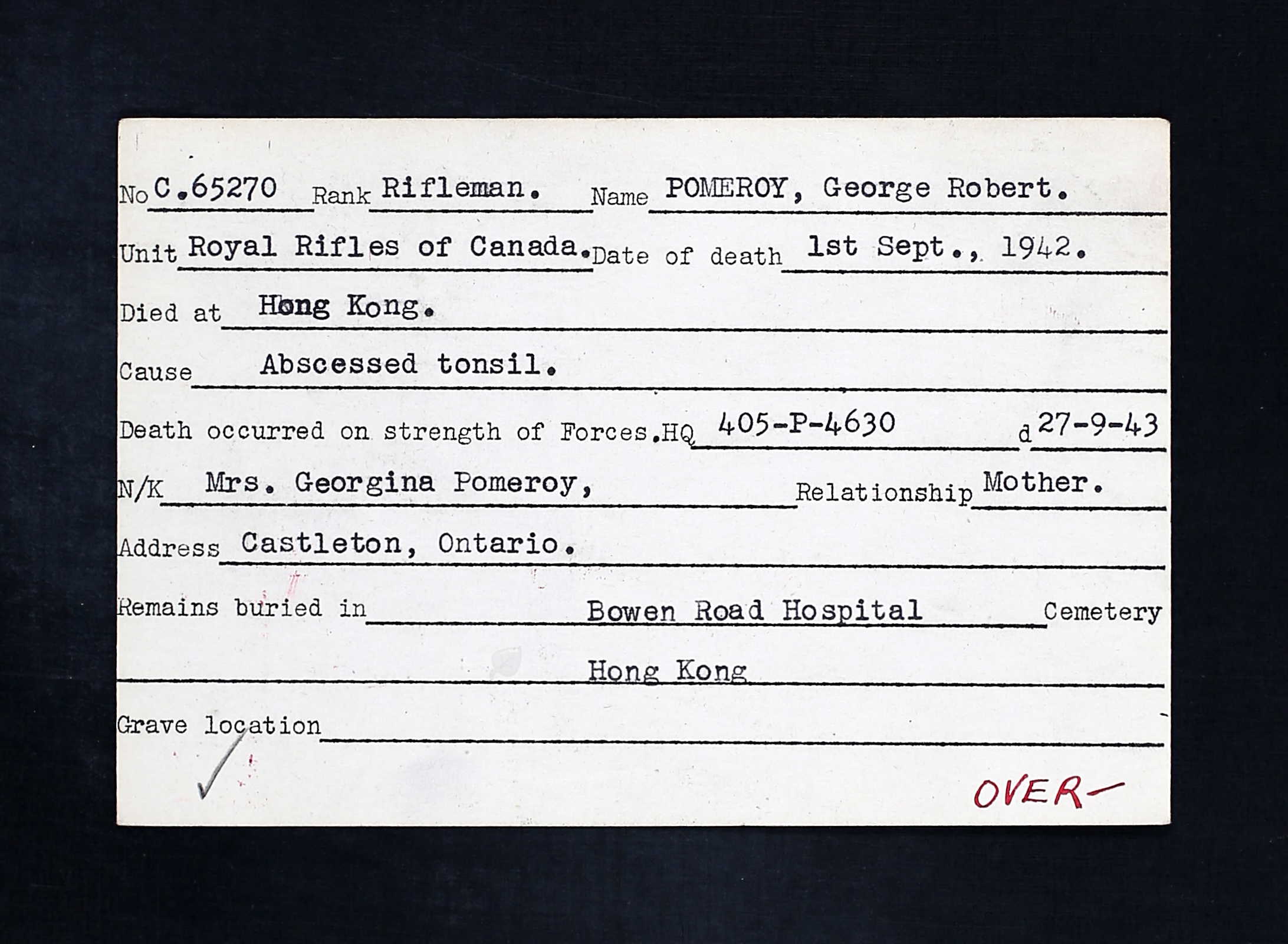 Circumstances of death