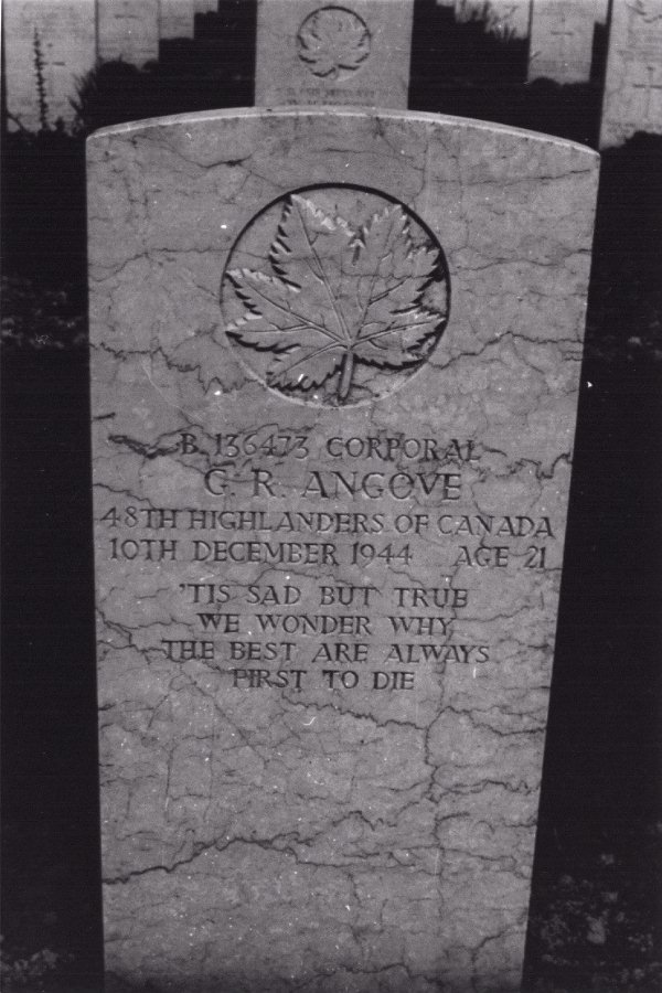 Headstone of George R. Angrove