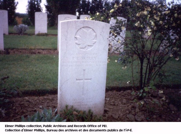 Grave marker for R.L. Skerry