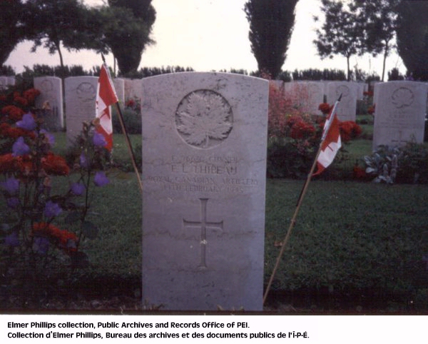 Grave marker for F.L. Thibeau