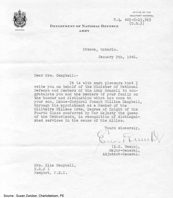 Letter of Congratulations