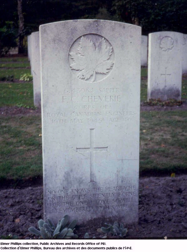 Grave marker for F.C. Cheverie