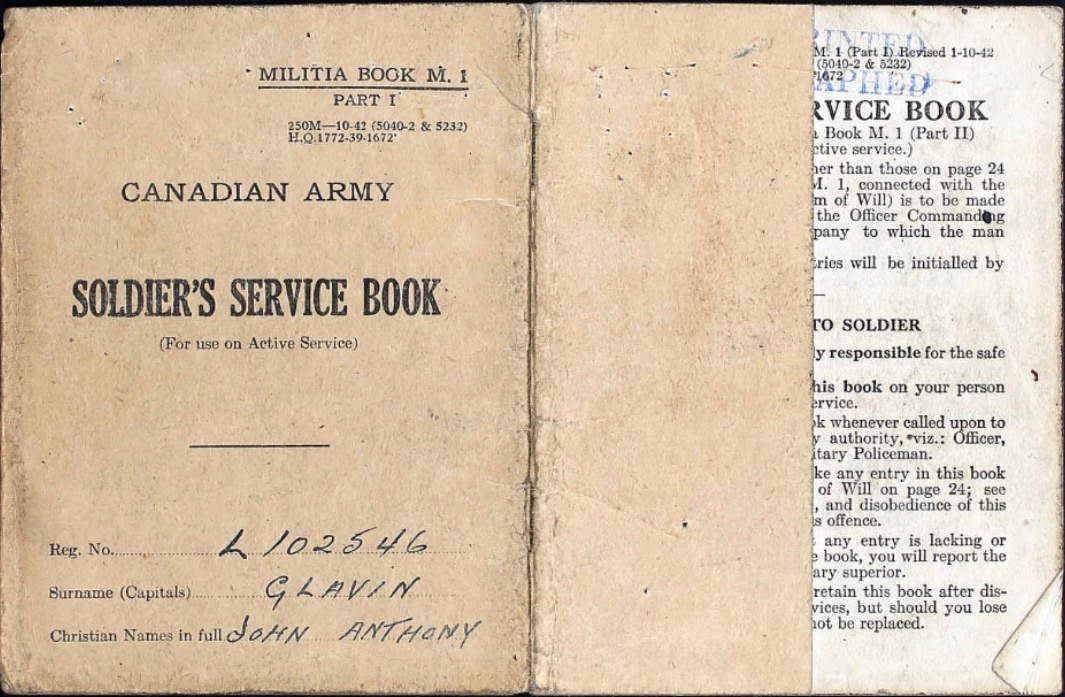 Soldier's service and Pay Book