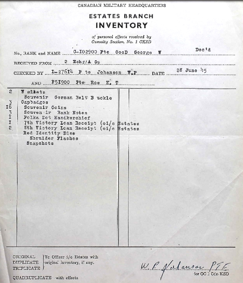 Estates Branch Inventory