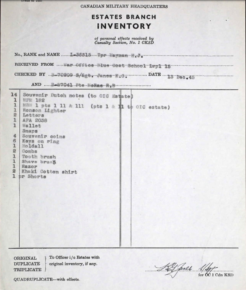 Estates Branch Inventory