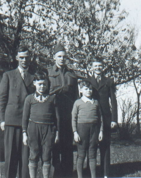 Elvin with his father and brothers