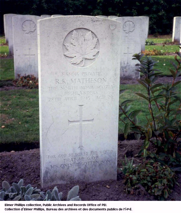 Grave marker for R.K. Matheson