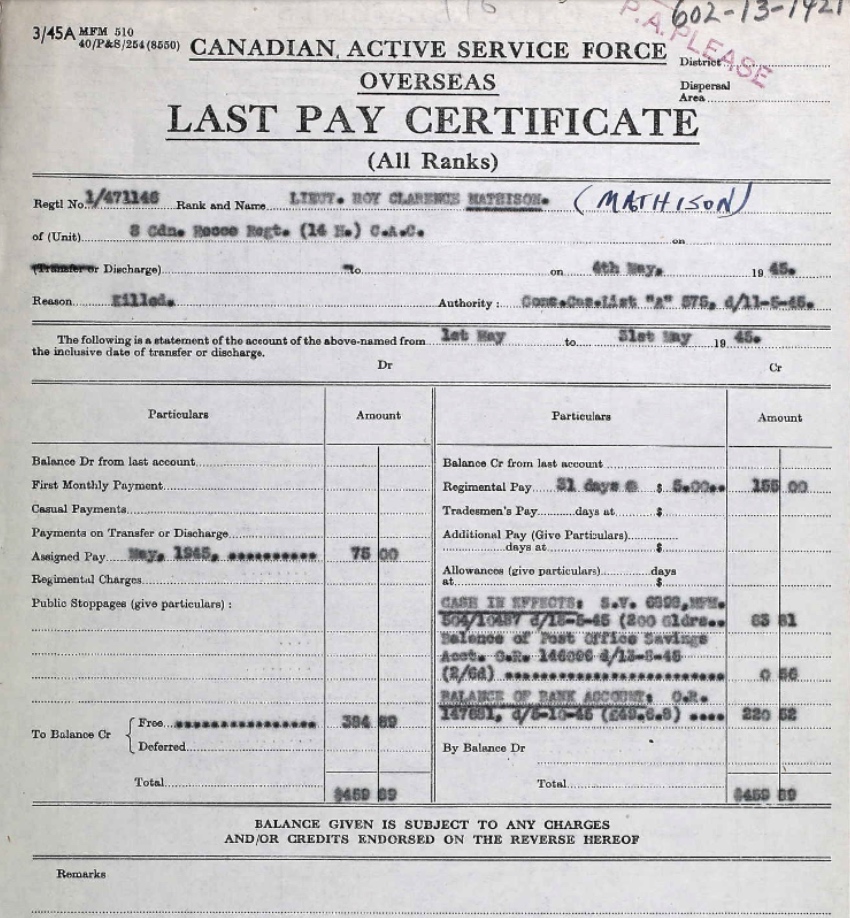 Last Pay Certificate