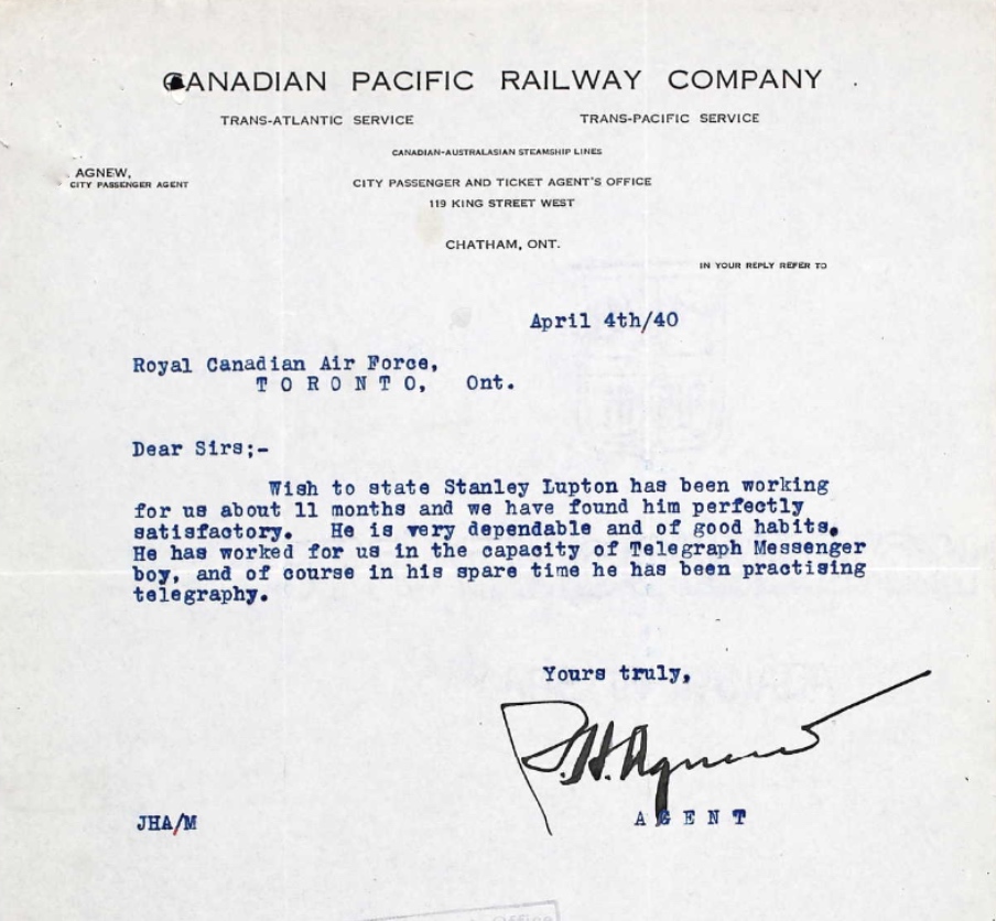 Letter of recommendation