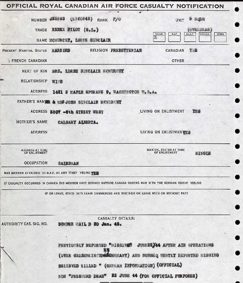 Notification of death