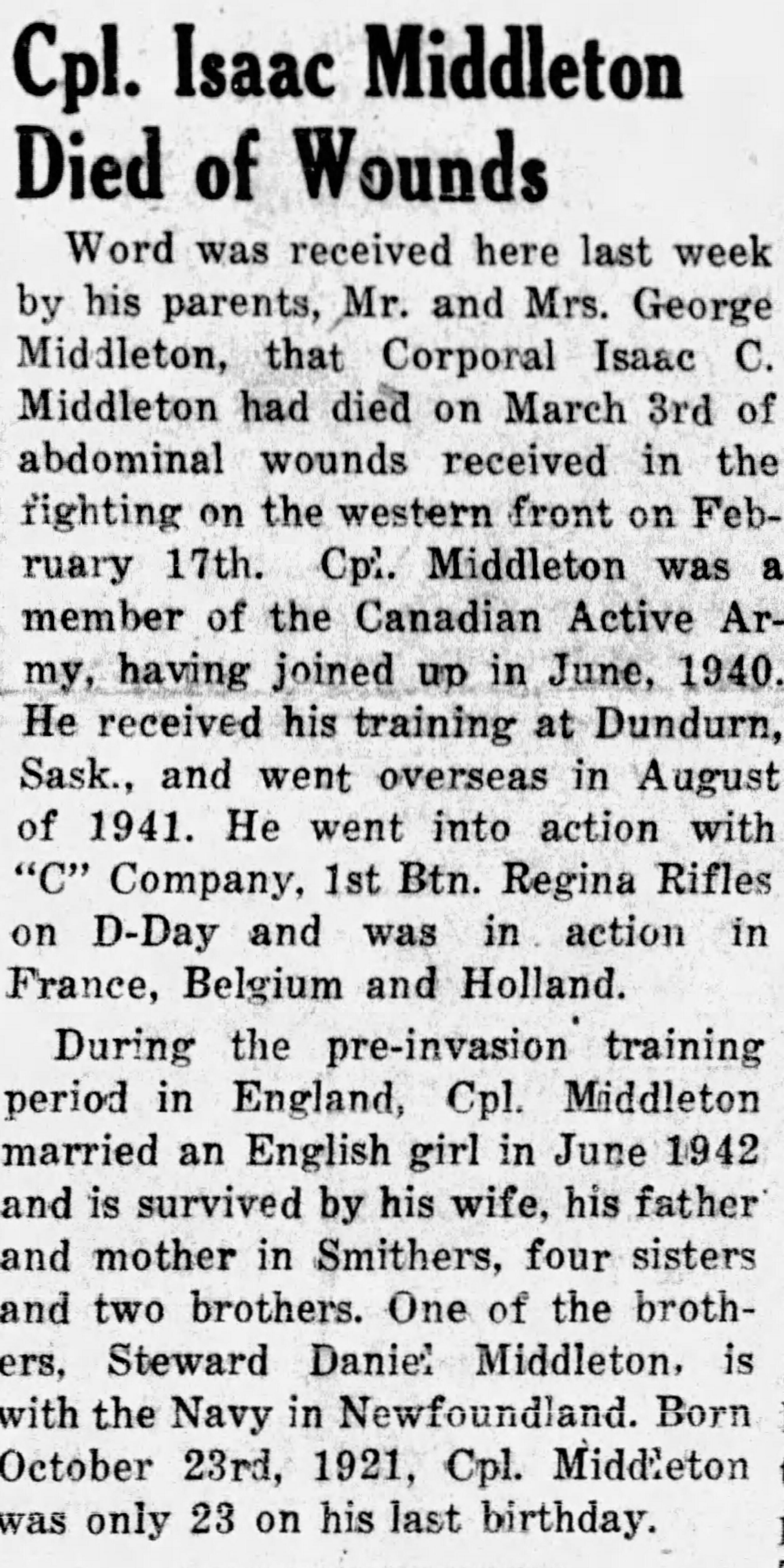 Photo of Isaac Cornelious Middleton