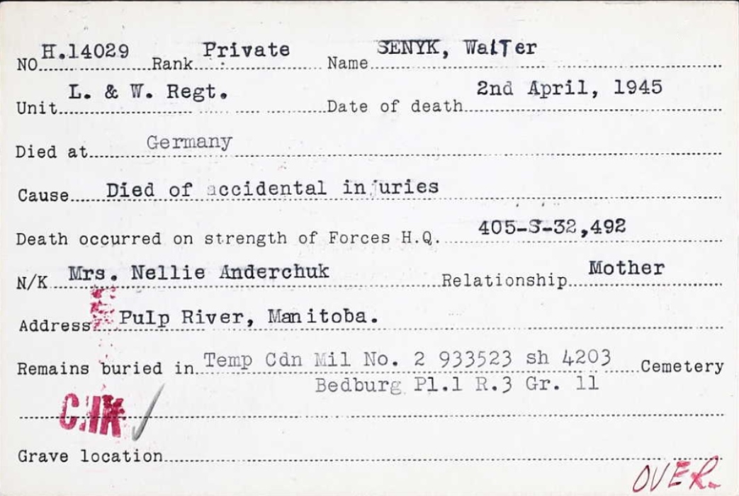 Circumstances of death