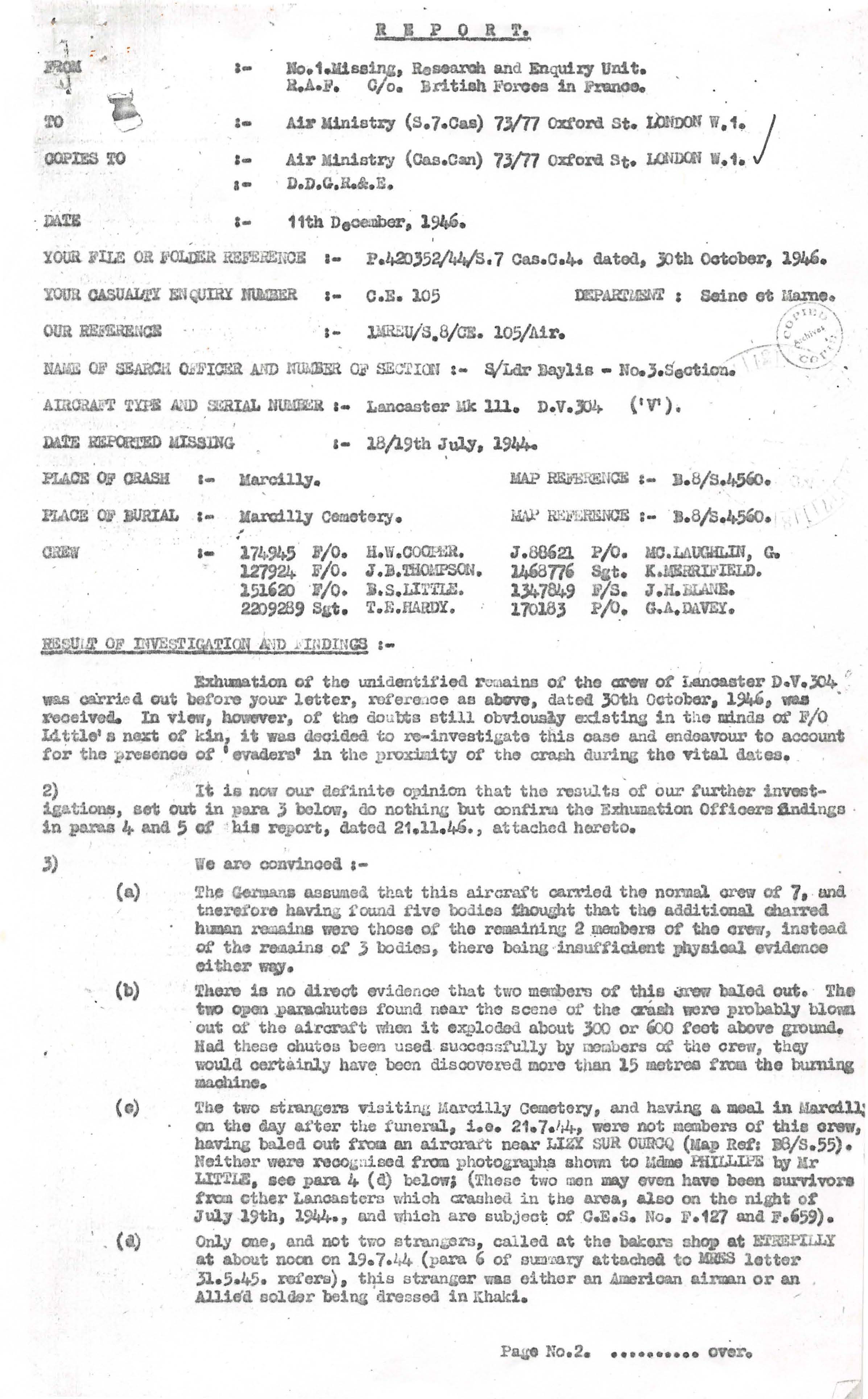 Circumstances of death registers