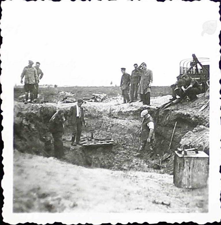 Photo of location of crash and crater, LAC, Ottawa