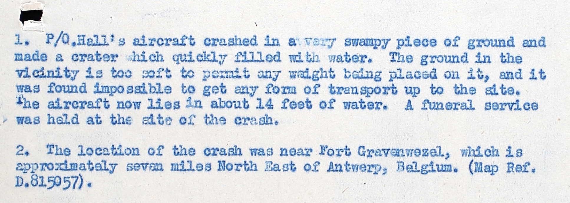 Details of the crash, LAC, Ottawa.