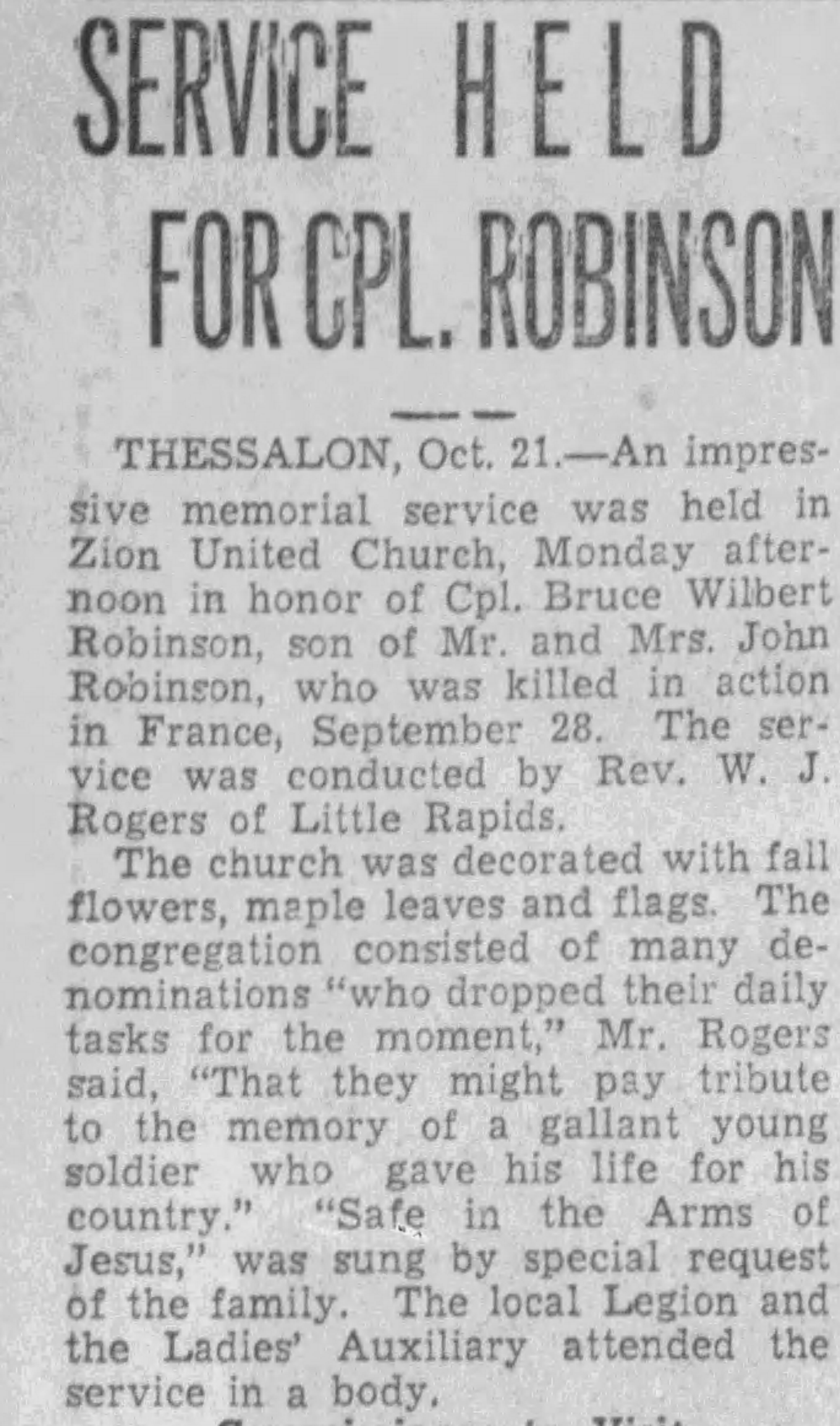 Photo of Bruce Wilbert Robinson