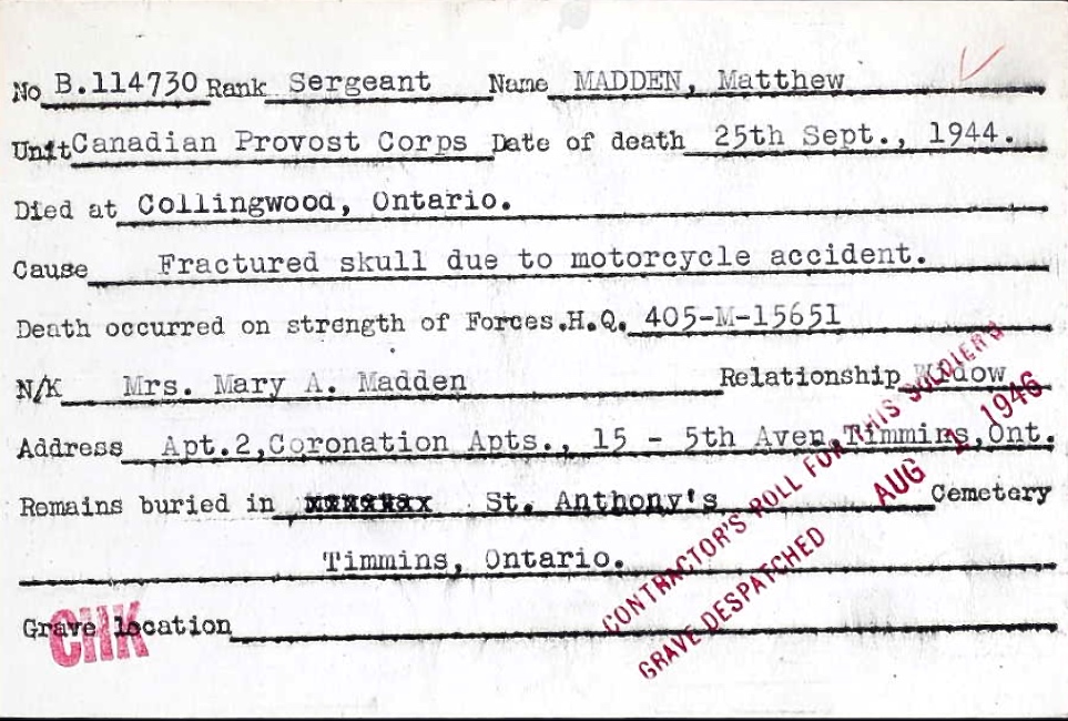 Circumstances of death