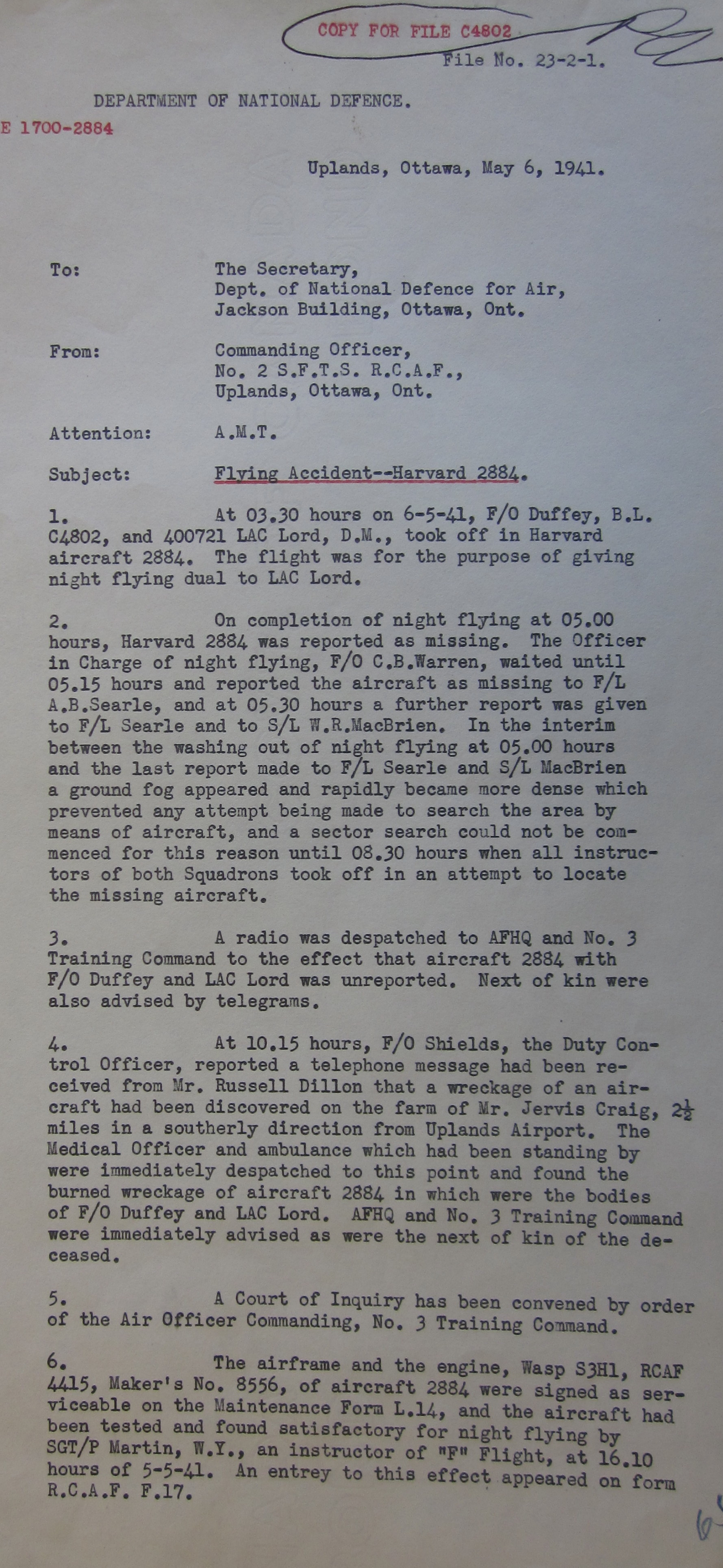 Circumstances of death registers