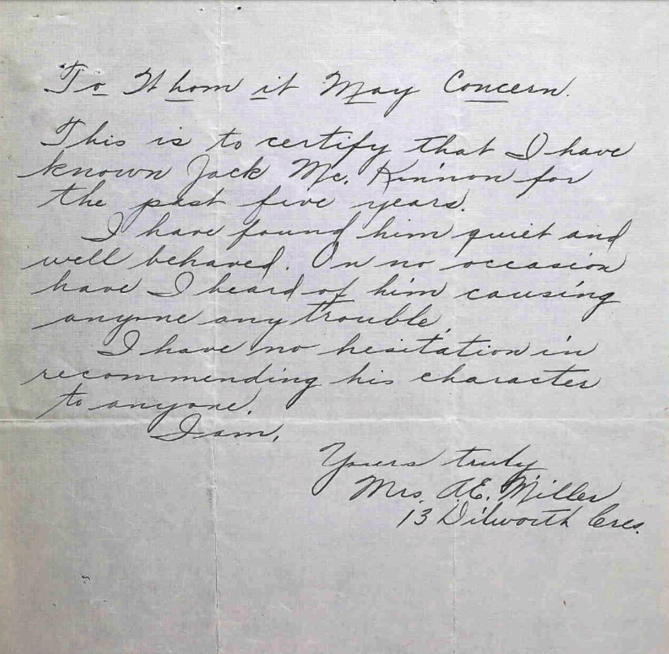 Letter of recommendation