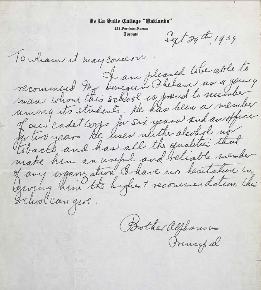 Letter of recommendation