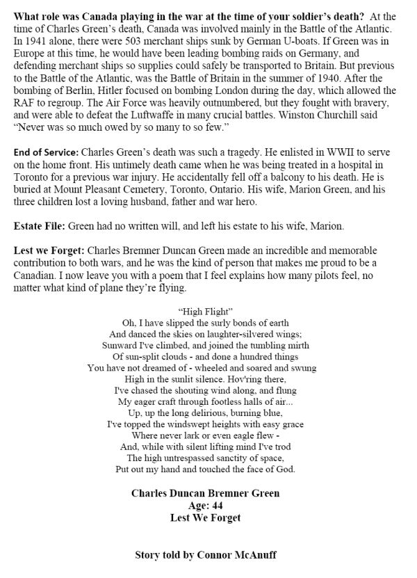 Oakville Remembers Biography (Page 2)