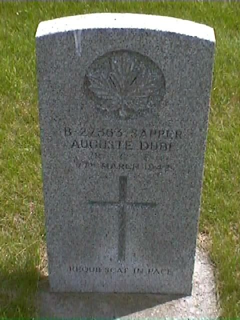 Headstone of Auguste Dube