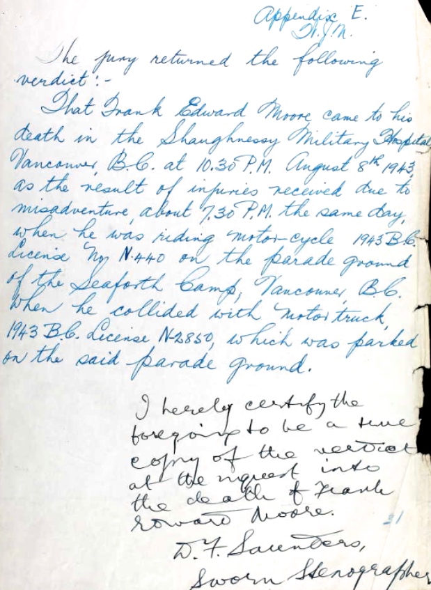 Circumstances of death